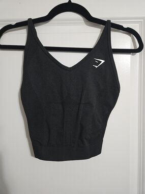 Gymshark Charcoal Gray Seamless Cropped Tank